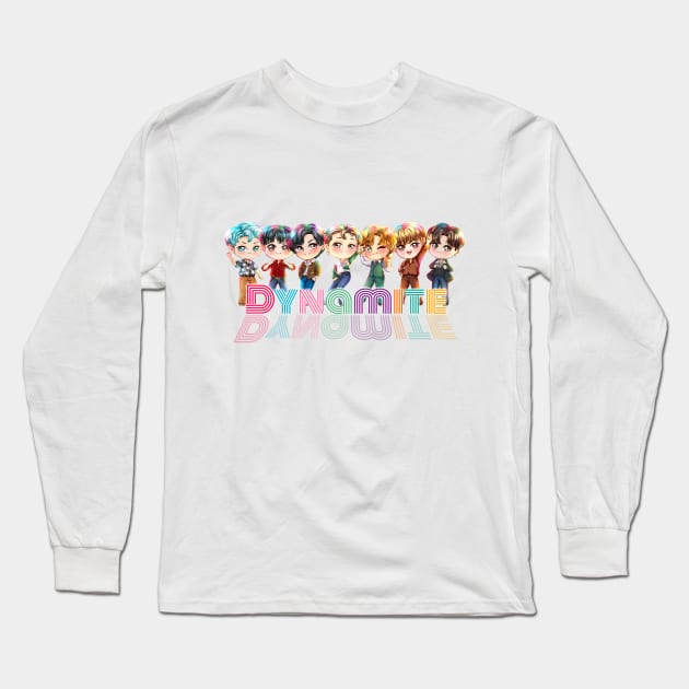 BTS Dynamite Long Sleeve T-Shirt by art4anj